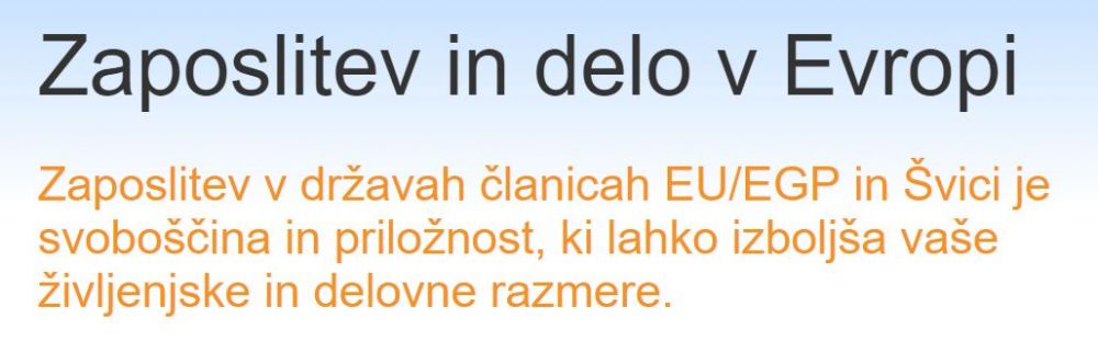 Uradna reklama države za izseljevanje iz Slovenije na portalu Zavoda RS za zaposlovanje