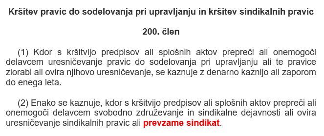 Kazenski zakonik - 200. člen